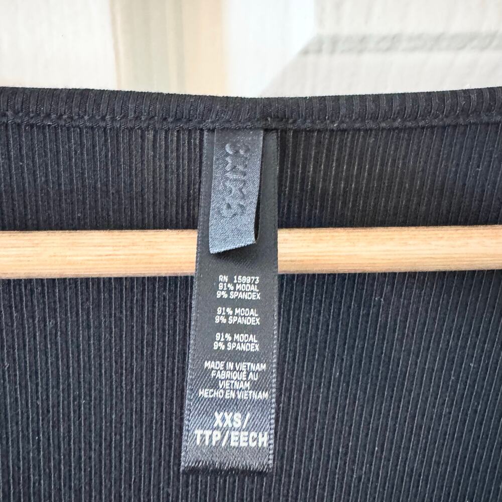 Skims Soft Lounge Long Sleeve Ribbed Maxi Dress in Onyx - Picture 6 of 7